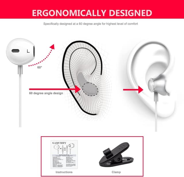 Detalle de GAMURRY Cuffie USB-C stereo con microfono e controllo volume (cavo Type-C) per Samsung S21/S22/S23 Ultra, bianco