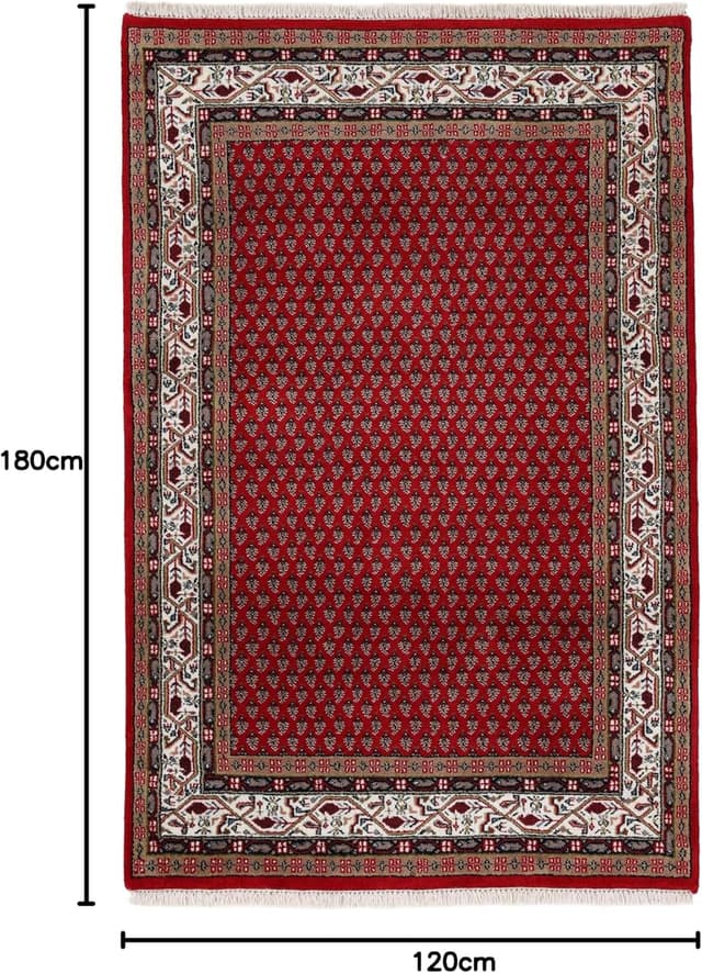 Thumbnail 1 de CarpetFine Mir Alfombra de Lana Roja 120x180 cm 🏡