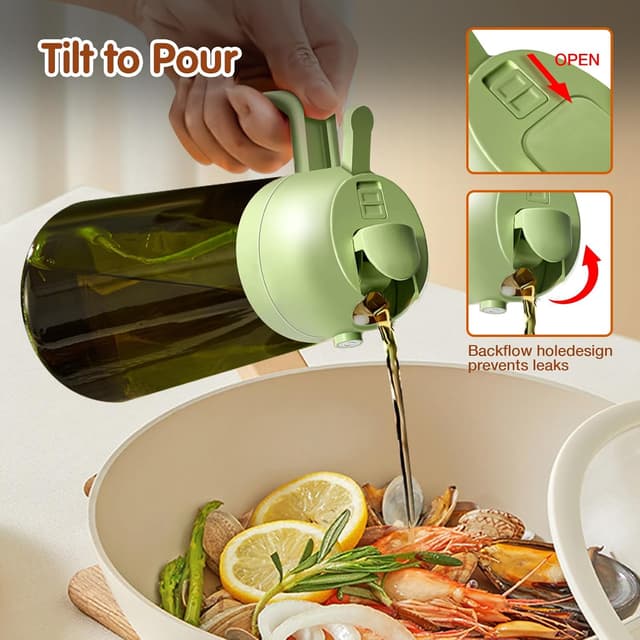 Thumbnail 5 de YARRAMATE Dispensador Aceite de Oliva 2 en 1 Spray, Verde 🍶