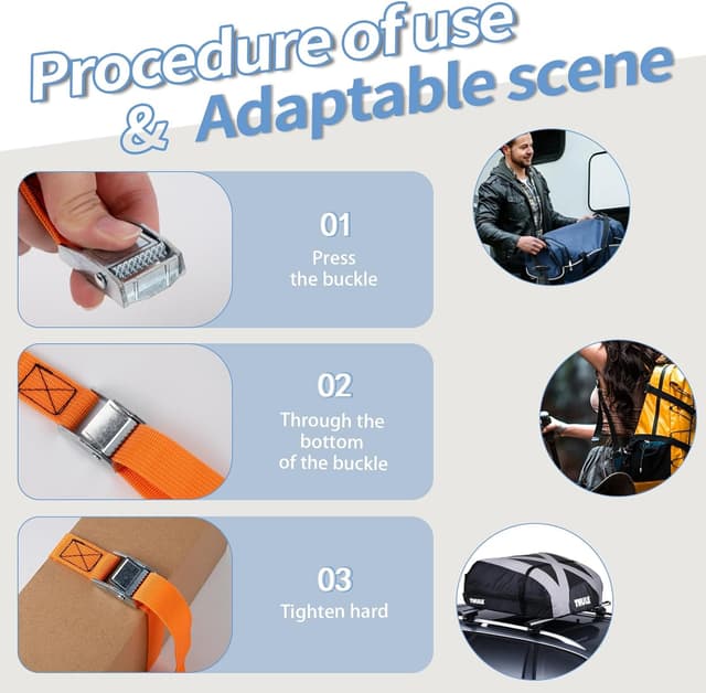 Thumbnail 4 de MEGAVOW Spanngurt Befestigungsgurt 4-teilig