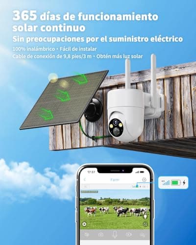 Detalle de SEHMUA Cámara de vigilancia 4G exterior 2K