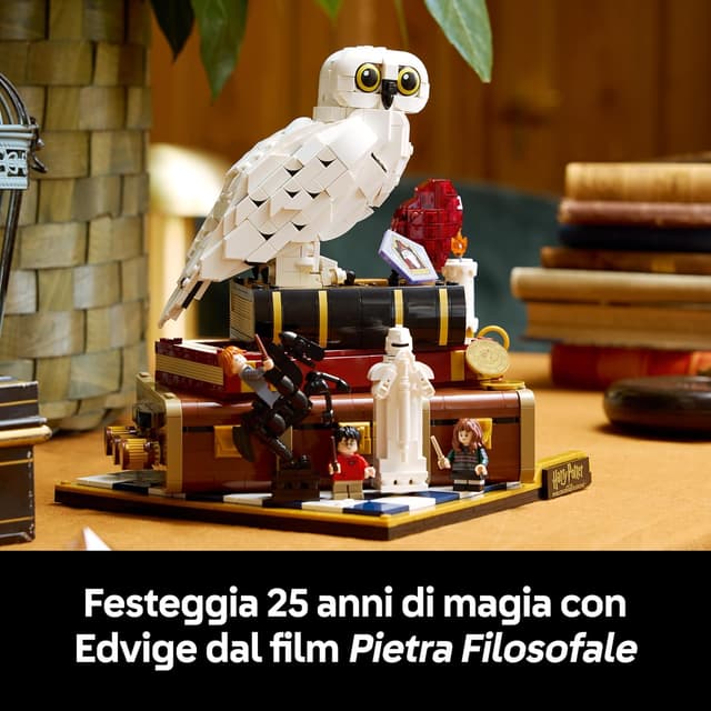 Detalle de LEGO Harry Potter 76466 Pietra Filosofale – Edizione del Collezionista, modellino fai da te con Edvige e minifigure
