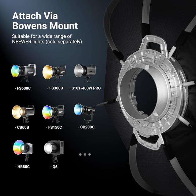 Detalle de Neewer 25.6in Octagonal Softbox for Bowens
