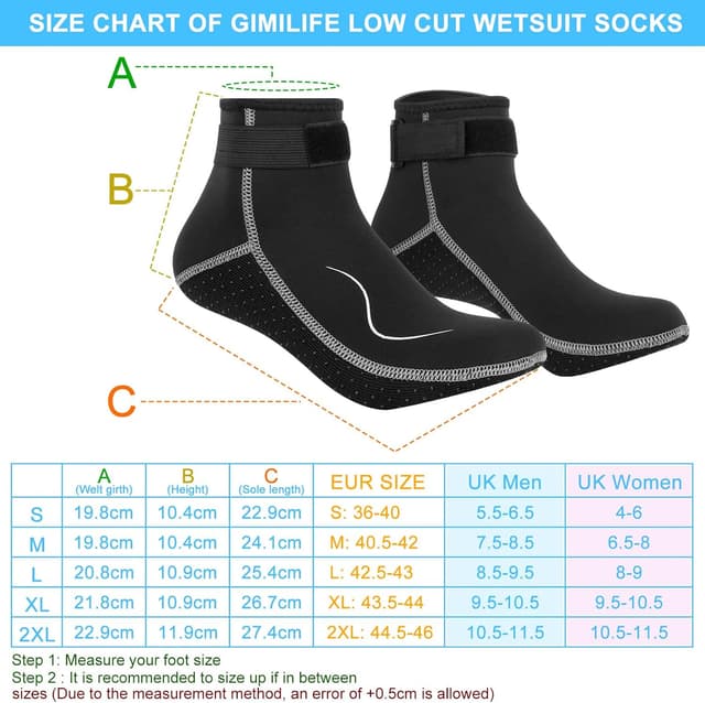 Detalle de Neoprene swimming socks 3mm for diving