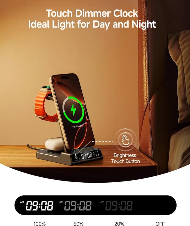 Detalle 2 de SwanScout C02A Caricatore Wireless 3-in-1 🔌