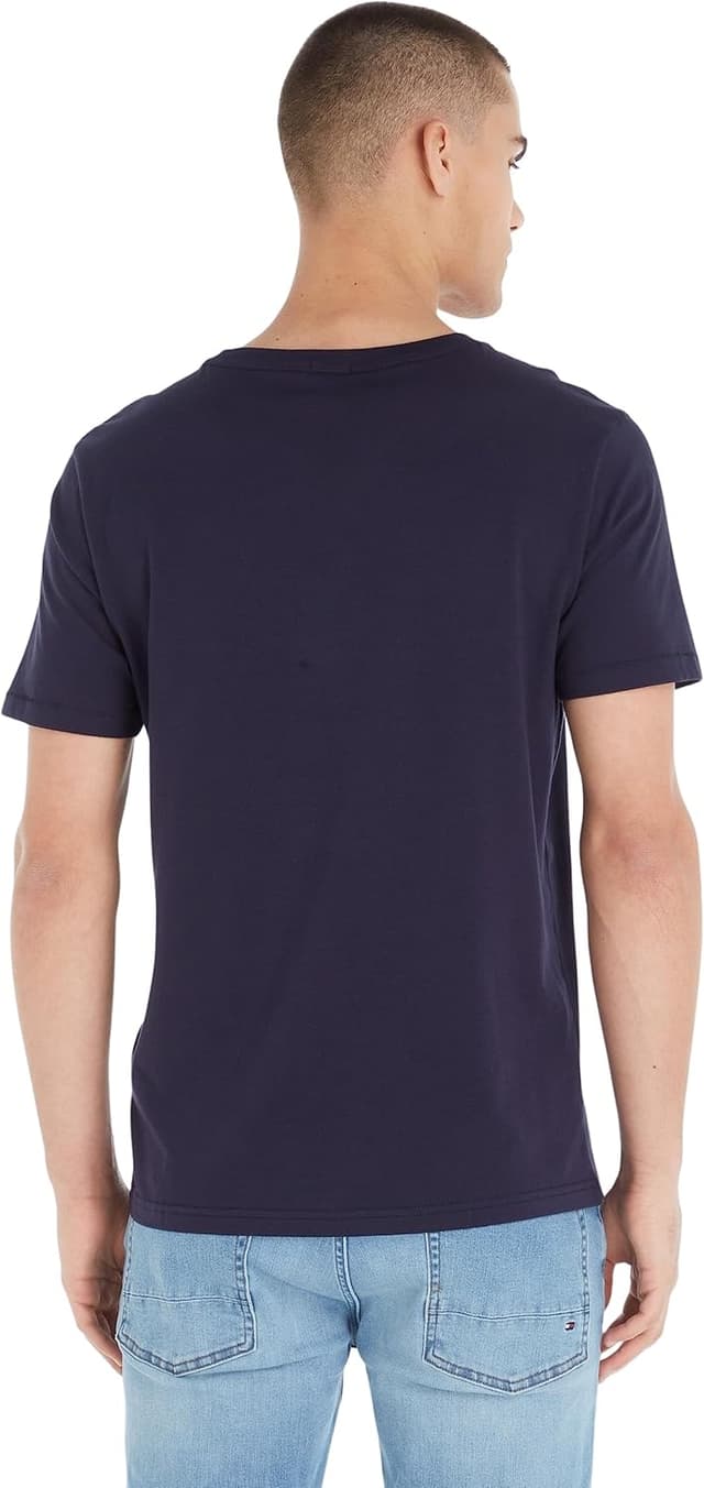 Detalle 2 de Tommy Hilfiger Herren T-Shirt Kurzarm Rundhalsausschnitt aus Bio-Baumwolle