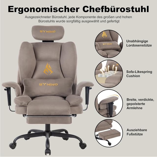 Detalle 2 de Symino Gaming Stuhl 130 kg Belastbarkeit