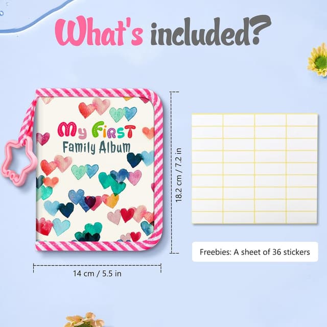 Detalle 2 de Fintie Baby Fotoalbum 4x6 Zoll, 18 Fotos