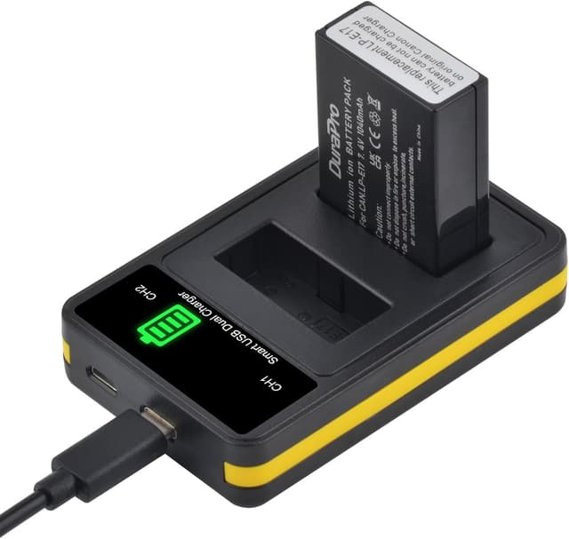 Detalle 2 de DuraPro LP-E17 Akku 1040 mAh Dual-Ladegerät