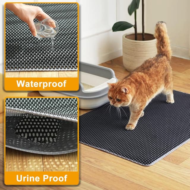 Thumbnail 4 de Cat Litter Mat 25" x 16" honeycomb trap for cats 🐾