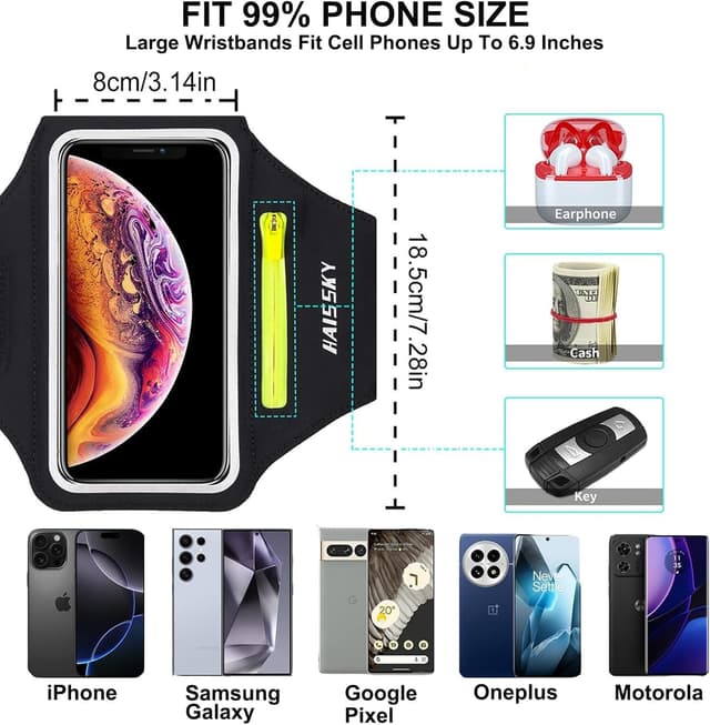 Detalle de Guzack Fascia da Braccio porta Cellulare 6,9"