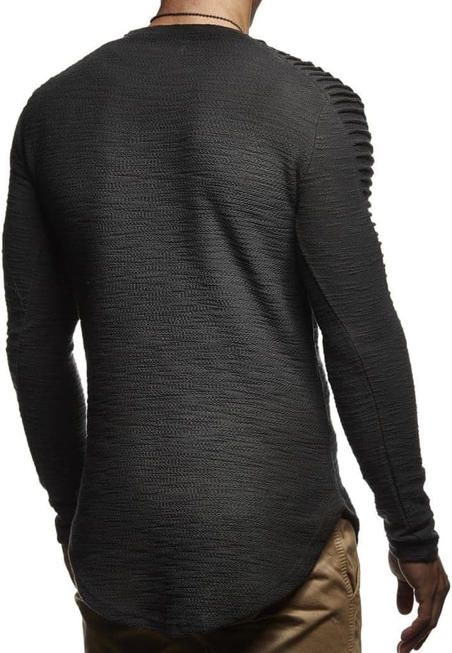 Detalle de Leif Nelson Maglione da Uomo girocollo in felpa LN-6326