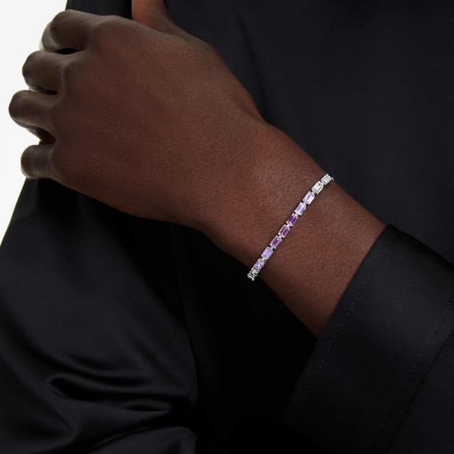 Thumbnail 6 de Swarovski Matrix Collection Tennis Bracelet (adjustable up to 24 cm) in purple