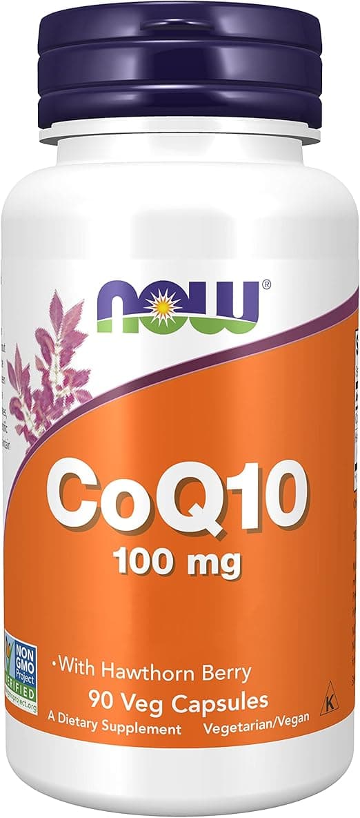 Imagen de Now Foods CoQ10 100mg con Espino Blanco, 90 Comprimidos 💊 en OfertitasTOP