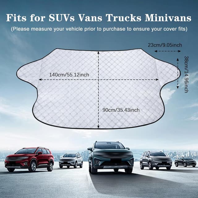 Thumbnail 5 de Car Windscreen Cover 140x90 cm for Snow and Sun