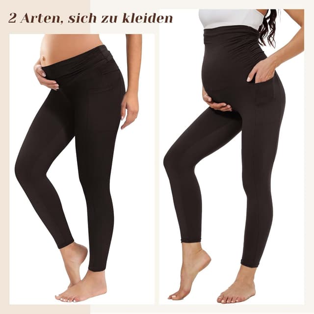 Thumbnail 2 de Missluck Umstandsleggings 2er Pack Blickdicht Mammy