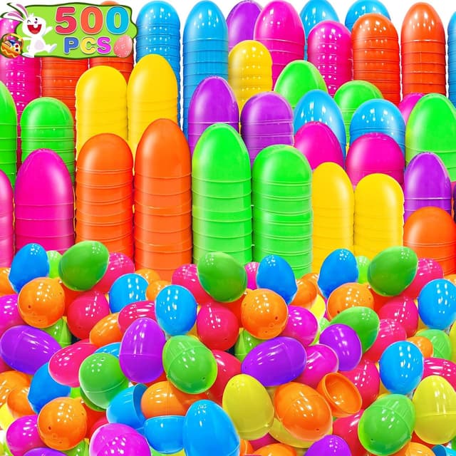 Detalle de TURNMEON 500 Count Plastic Easter Eggs Bulk 6 Colors