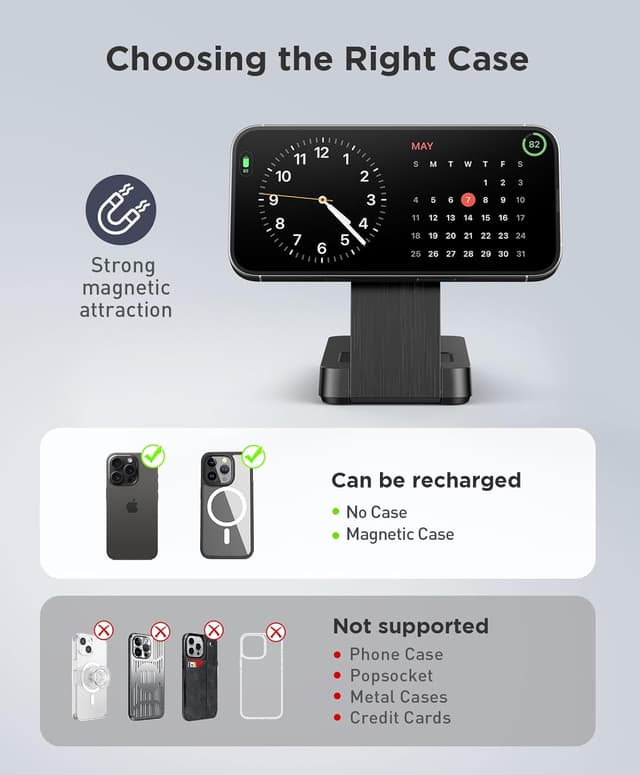 Detalle 2 de Kailwokk 3 in 1 Magnetic Wireless Charger