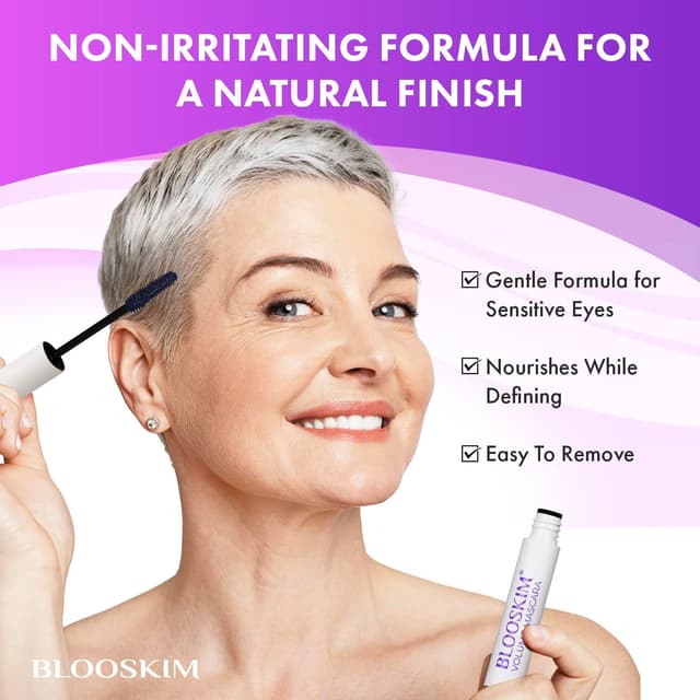 Detalle 2 de Mascara for Older Women 60 Plus Black Prime Lash Mascara (5.5g) — Hypoallergenic, Non-Clumping Lash Definition