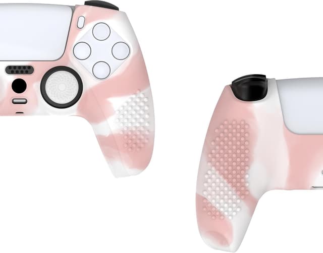 Thumbnail 6 de eXtremeRate PlayVital 3D Studded Edition anti-slip silicone cover skin for PS5 controller (Pink & White)