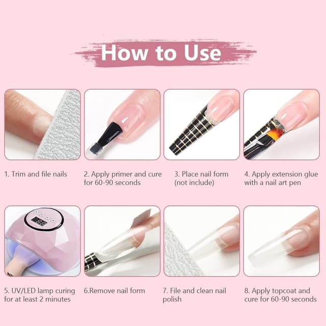 Detalle 2 de LOPHE Construction Ongle UV – Vernis gel de construction solide pour renforcer et protéger les ongles (15 ml)