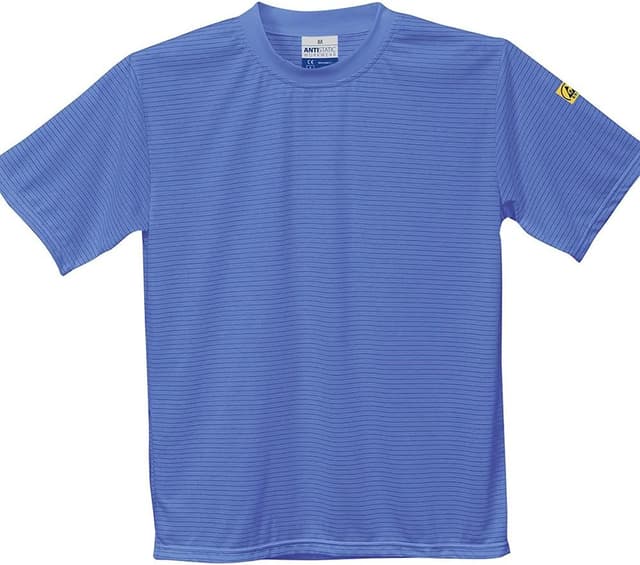 Detalle de Portwest T-shirt antistatique ESD EN 1149-5 Bleu Hamilton (AS20HBRS) – Taille S