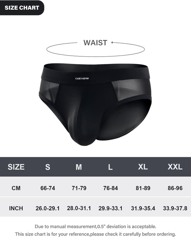 Detalle de Mauro Kane men’s ice silk briefs mesh low rise multipack (3 pack)