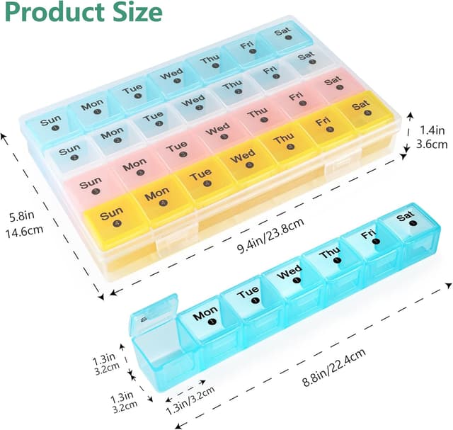 Detalle de FHORAIN Monthly Pill Organiser 23.8 x 14.6 cm