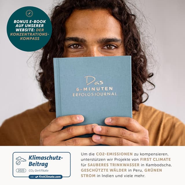 Detalle de Diario di successo di 6 minuti (A5) – agenda giornaliera non datata per motivazione, auto-riflessione e obiettivi