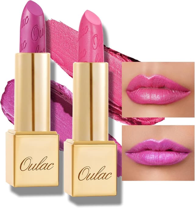 Detalle de Rossetto metallizzato 3D Oulac, set lucido