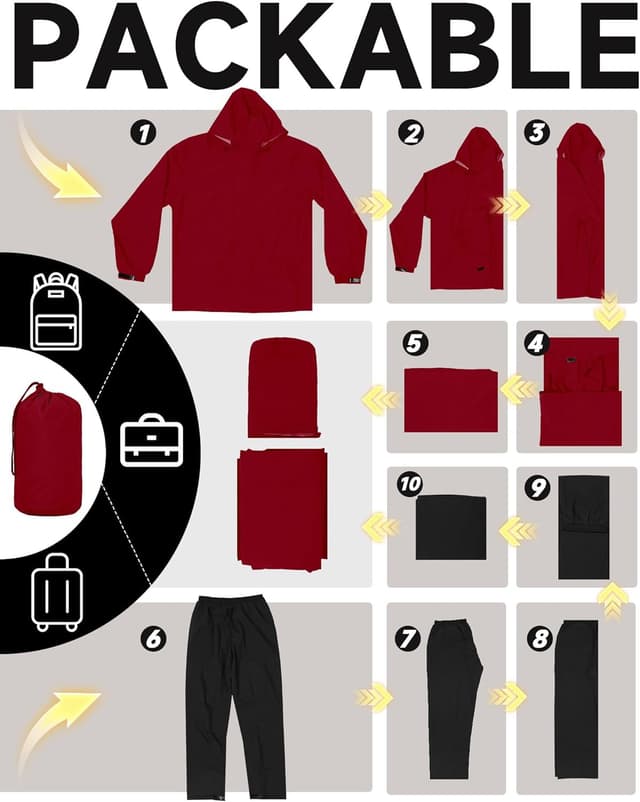 Thumbnail 4 de iCreek Rain Suit 5000mm Waterproof Jacket & Pants 🌧