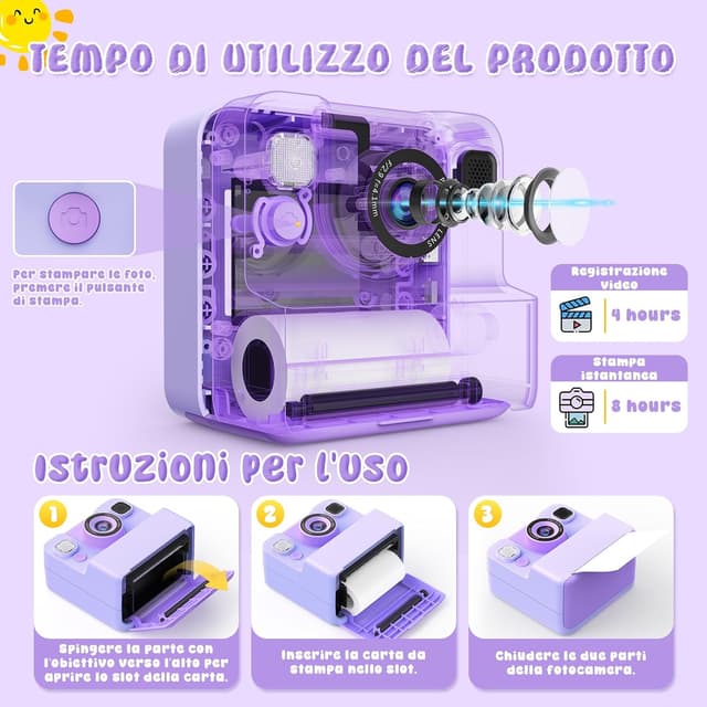 Detalle de Yidoroye Fotocamera bambini 2.4" HD