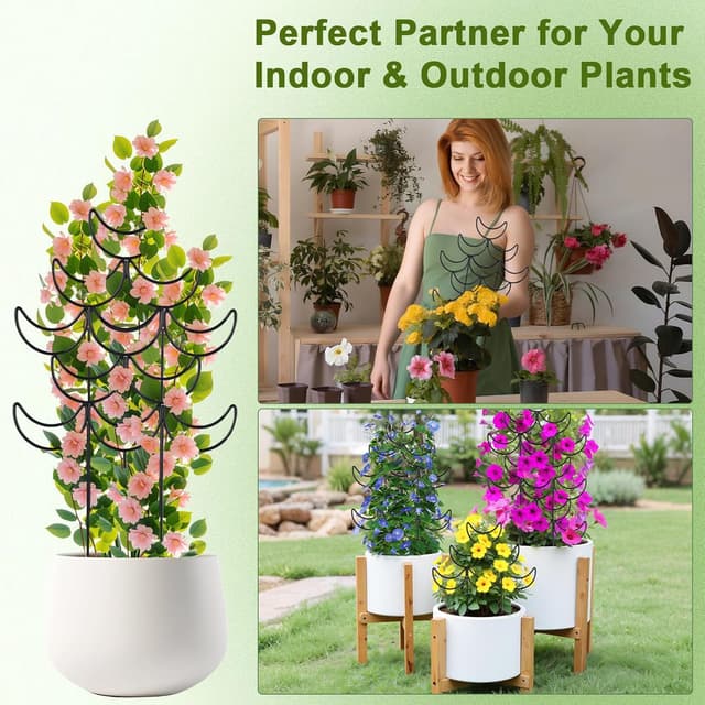 Detalle 2 de LYAZKMY 4 Pack Stackable plant trellis 37cm