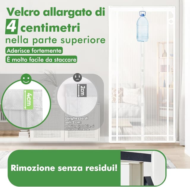 Detalle 2 de Sekey 160x230cm Zanzariera Magnetica per Porte