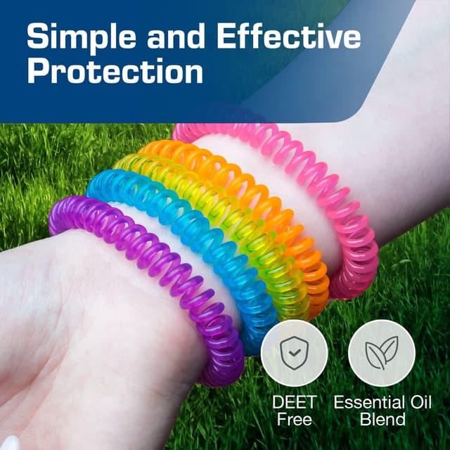 Detalle de Active Era Active Era Mosquito Repellent Bracelet 12 Pack (DEET-free) – waterproof insect & midge bands for adults and kids 3+