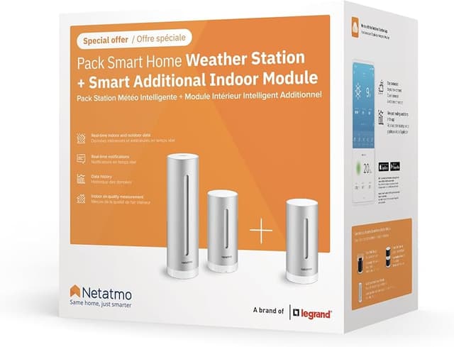 Imagen de Netatmo Estación Meteorológica WiFi con Módulo Adicional ☀ en OfertitasTOP