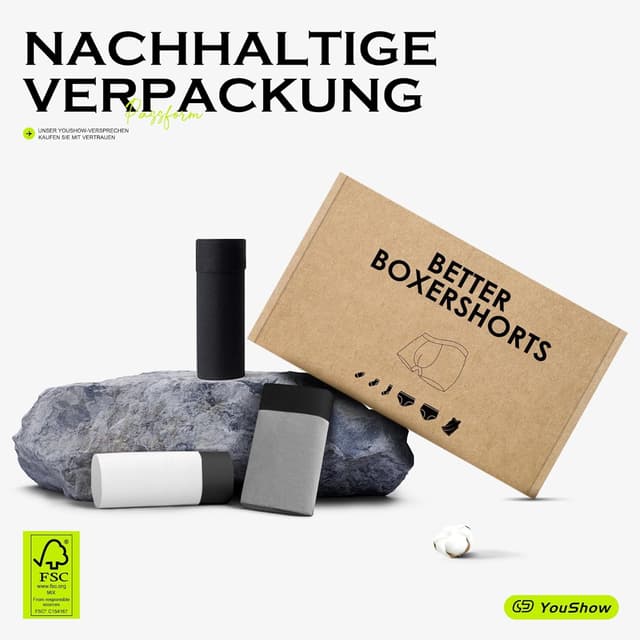 Detalle de YouShow Boxer da Uomo in cotone senza etichette (confezione 6/12 pezzi) elasticizzati