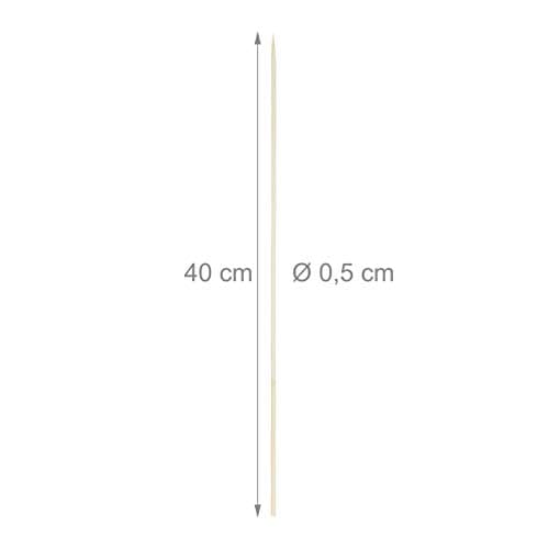 Thumbnail 2 de Relaxdays Pinchos de Madera 40 cm — set 250 🍽