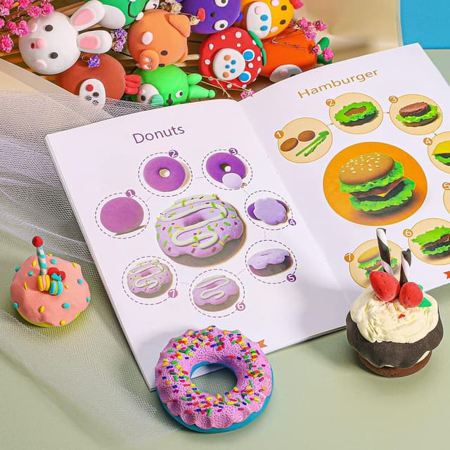 Detalle 2 de iFergoo Air Dry Clay Kit 24 colours 360g