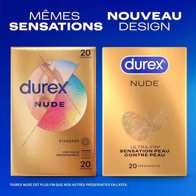 Thumbnail 2 de Durex Nude préservatifs 20 Ultra Fins 🛡