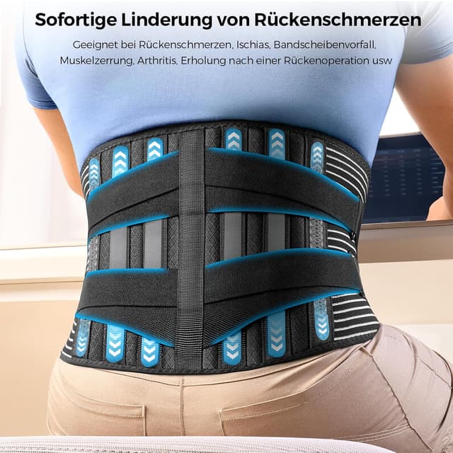 Detalle 2 de FREETOO Rückenstützgürtel LWS 24 cm 🩺