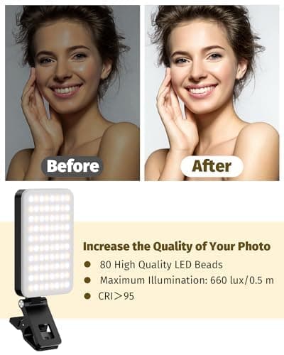 Detalle 2 de Selfie Licht 80 LEDs 3000–6500K Videolicht für Handy
