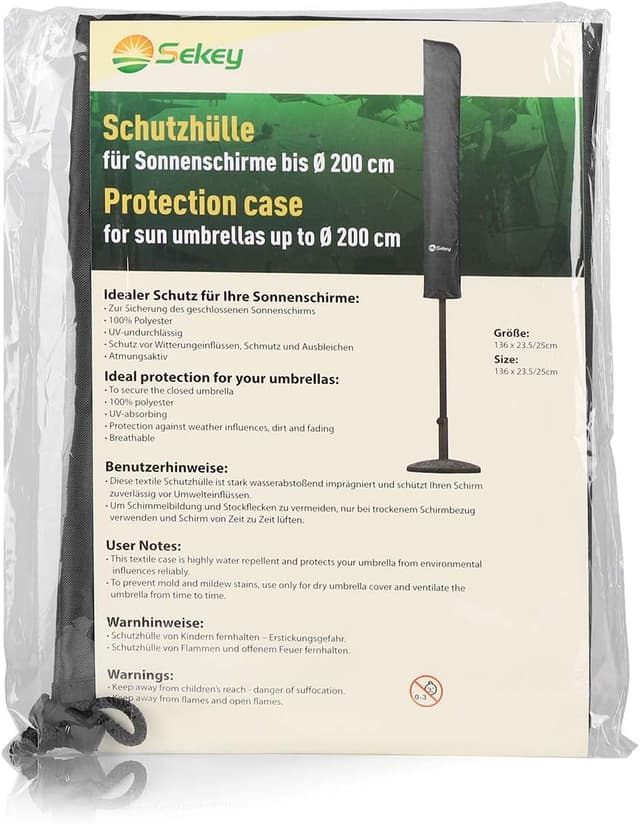 Thumbnail 4 de Sekey Funda Impermeable para Parasol 200 cm ☔