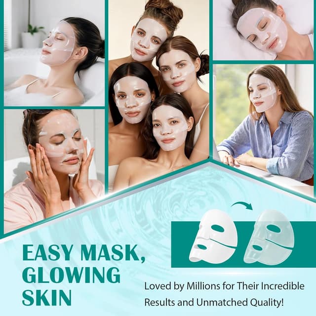 Thumbnail 6 de VIVIROFEX 5 pezzi maschera viso al collagene in idrogel Bio Collagen Face Mask