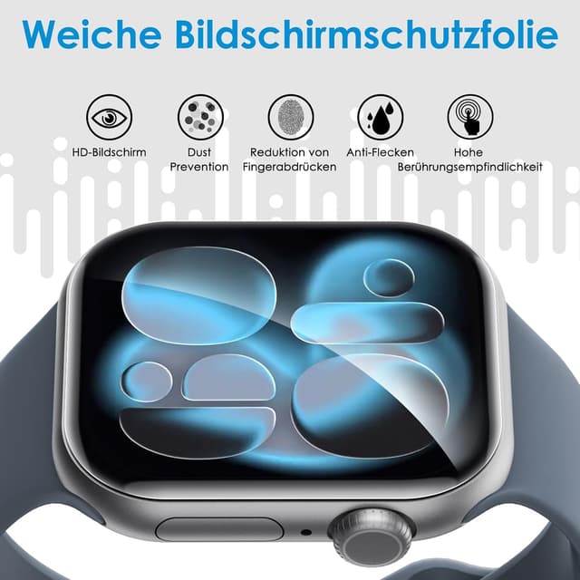 Detalle 2 de UniqueMe Schutzfolie für Apple Watch Series 11 46mm 8er Set
