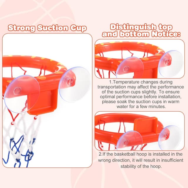 Detalle 2 de Baby Badewannenspielzeug 5 Bälle Basketballkorb