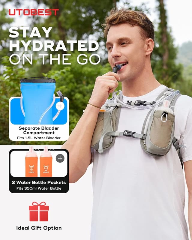 Thumbnail 4 de UTOBEST Trinkrucksack 5L Laufweste