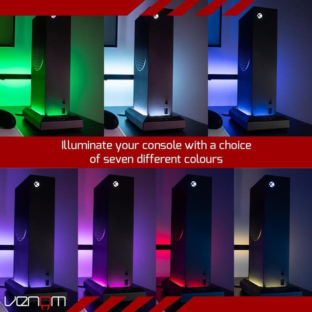 Detalle de Venom LED light-up console stand for Series S