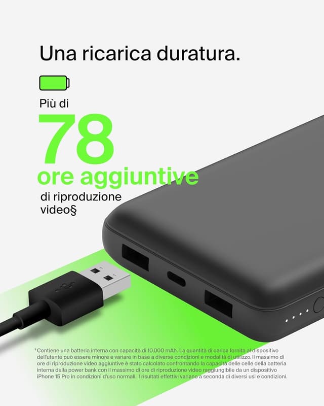 Thumbnail 2 de Belkin Caricabatterie portatile USB-C 20K 3 porte