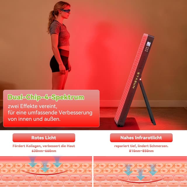 Detalle 2 de STASUN Rotlicht Therapiegerät 660 850 nm